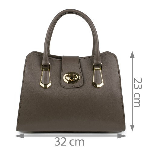 Geanta piele taupe GF855