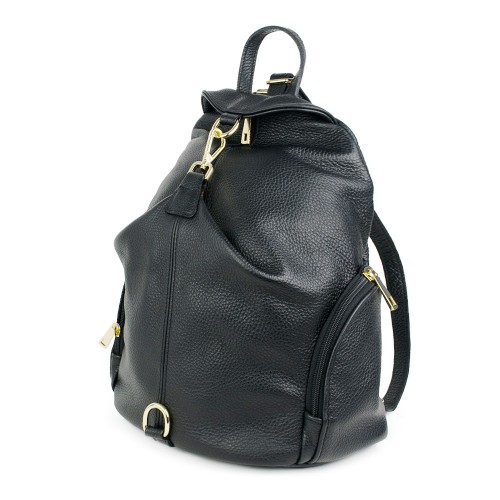 Rucsac piele naturala negru GF857