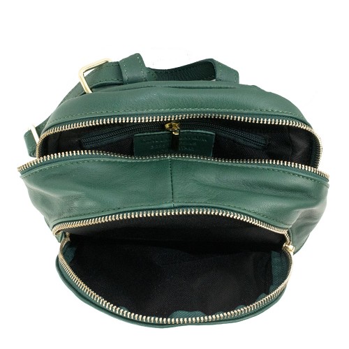 Rucsac piele verde inchis GF859