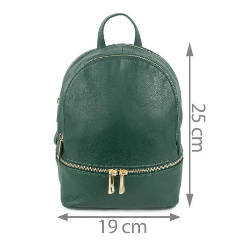 Rucsac piele verde inchis GF859