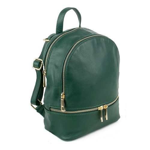 Rucsac piele verde inchis GF859