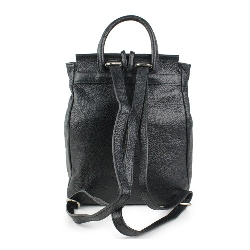 Rucsac piele negru cu ciucuri GF861