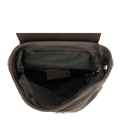 Rucsac piele brun cu ciucuri GF863