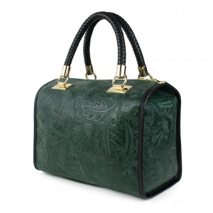 Geanta piele verde inchis GF864