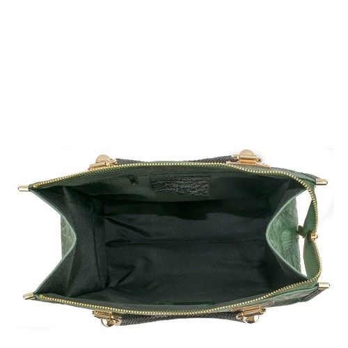 Geanta piele verde inchis GF864