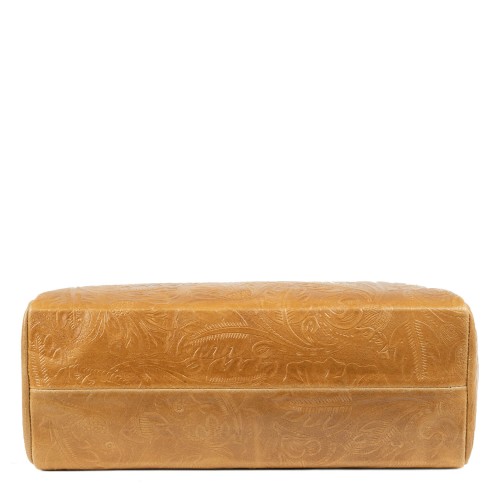Geanta piele cognac imprimeu GF947
