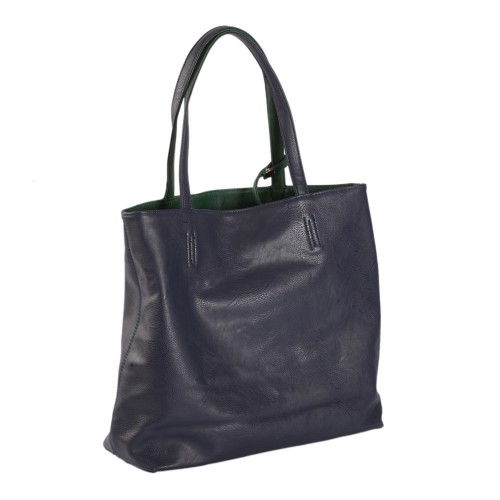 Geanta piele ecologica albastra Model GFE001