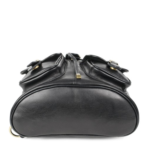 Rucsac unisex piele neagra GF1013