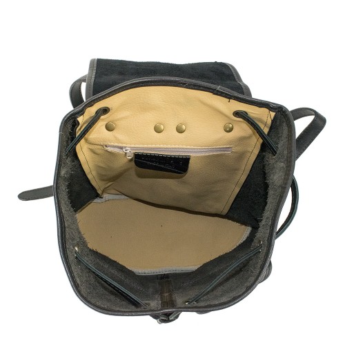 Rucsac unisex piele neagra GF1013