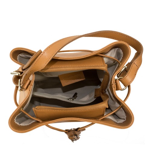 Geanta piele maro camel GF1016