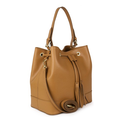 Geanta piele maro camel GF1016