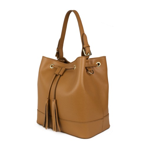Geanta piele maro camel GF1016