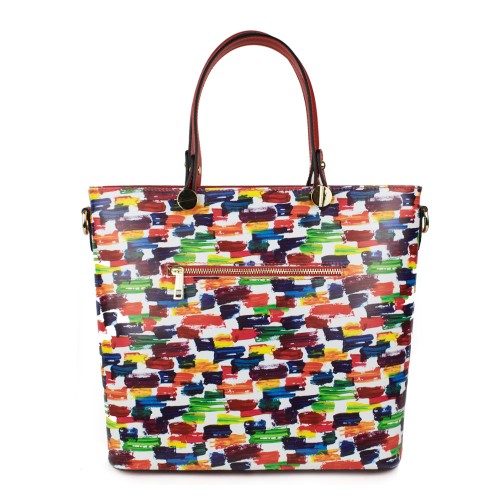 Geanta piele imprimeu multicolor GF1019