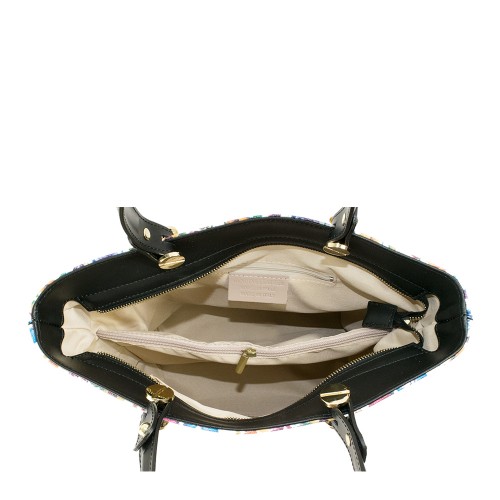 Geanta piele imprimeu flori mici GF1020
