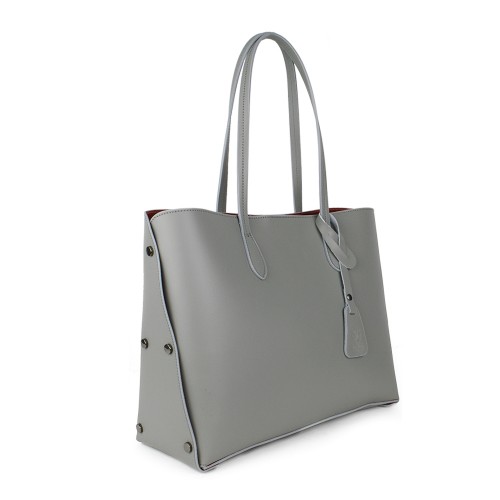 Geanta piele gri deschis GF1023