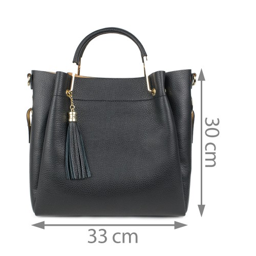 Geanta piele neagra GF1043