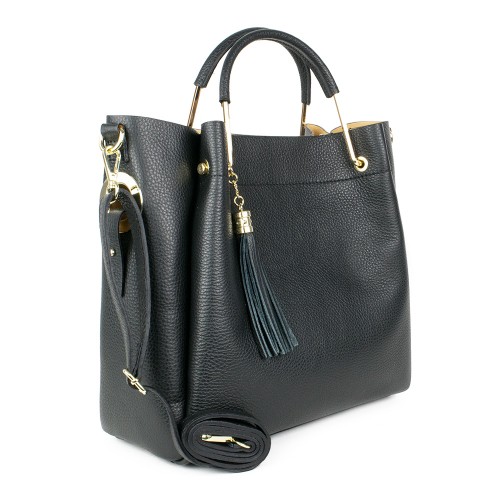 Geanta piele neagra GF1043