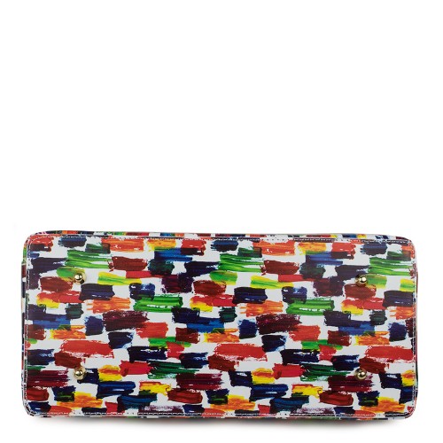Geanta piele naturala imprimeu multicolor GF1046