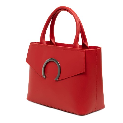 Geanta piele naturala rosie GF1076