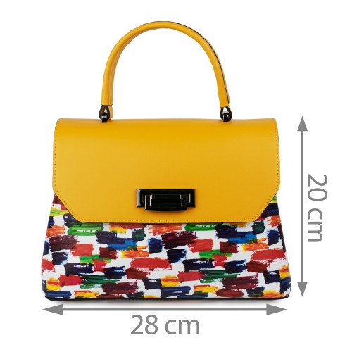 Gentuta piele galben/multicolor GF1079
