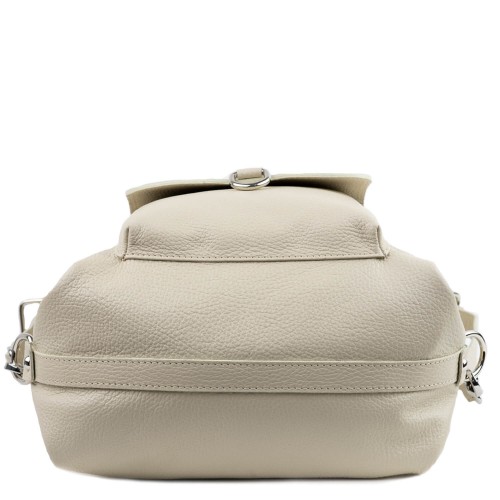 Geanta piele bej deschis tip rucsac GF1088