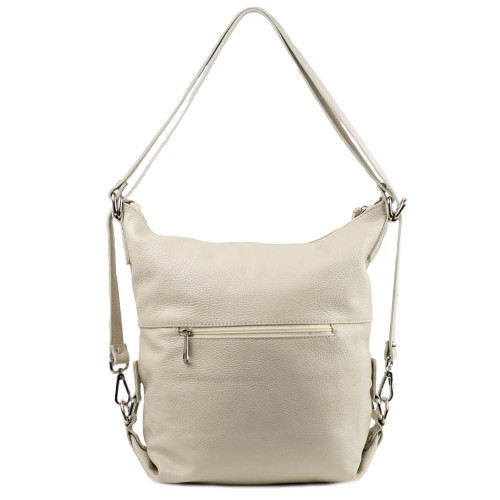 Geanta piele bej deschis tip rucsac GF1088
