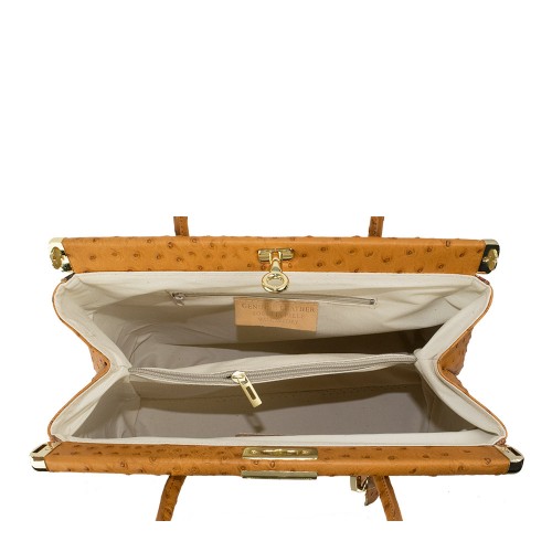 Geanta piele maro/motive traditionale populare GF1114