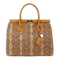 Geanta piele maro/motive traditionale populare GF1114