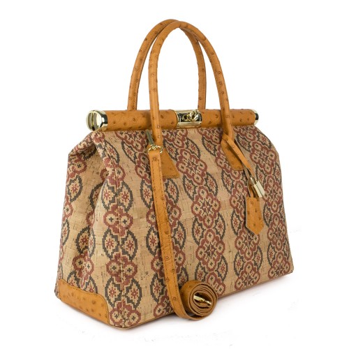 Geanta piele maro/motive traditionale populare GF1114