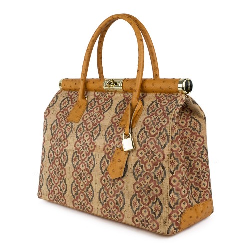 Geanta piele maro/motive traditionale populare GF1114