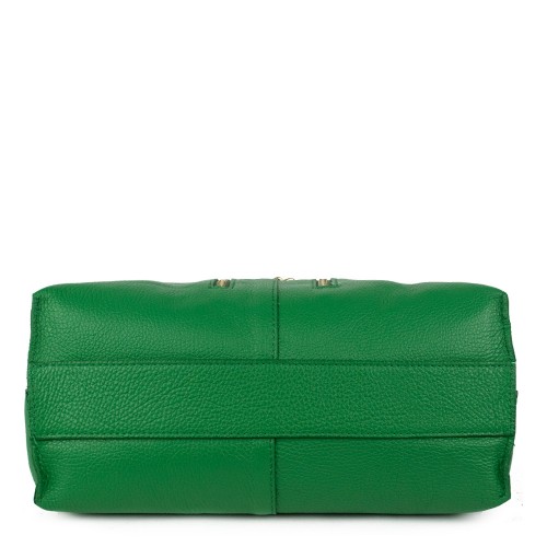 Geanta piele naturala verde GF1117