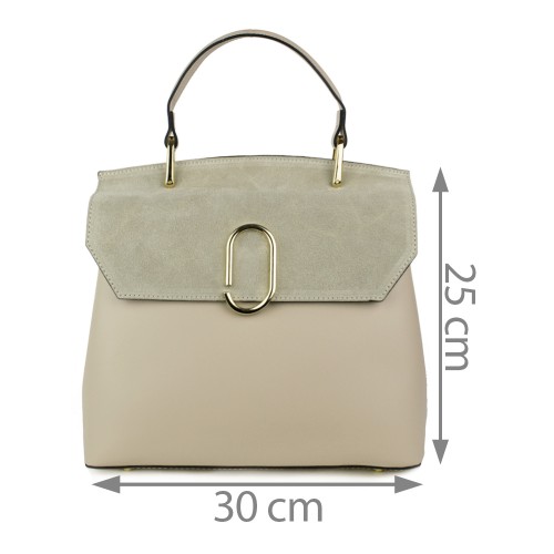 Geanta piele bej GF1136 