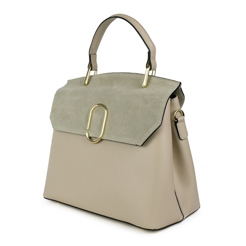 Geanta piele bej GF1136 