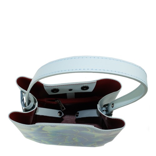 Geanta dama piele bleu imprimeu GF1165