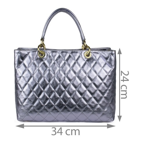 Geanta piele violet sidefat GF1167