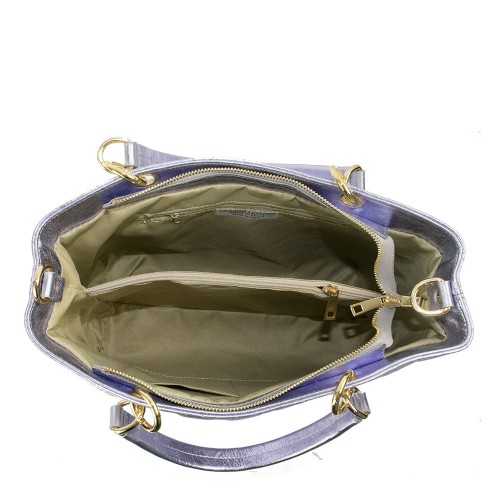 Geanta piele violet sidefat GF1167