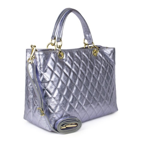 Geanta piele violet sidefat GF1167