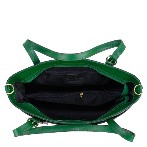 Geanta piele verde inchis GF1189