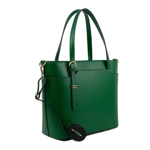 Geanta piele verde inchis GF1189