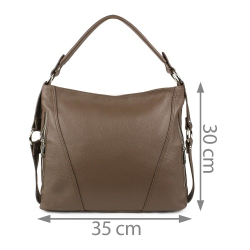 Geanta piele taupe GF1194