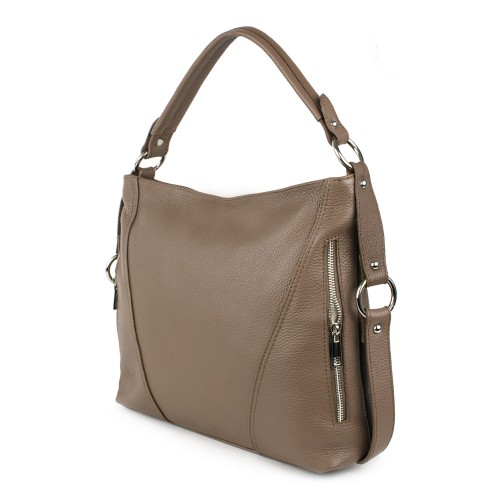 Geanta piele taupe GF1194