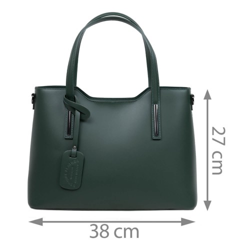 Geanta piele verde kaki GF1219