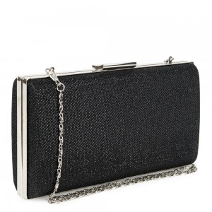Plic negru cu sclipici GF1247