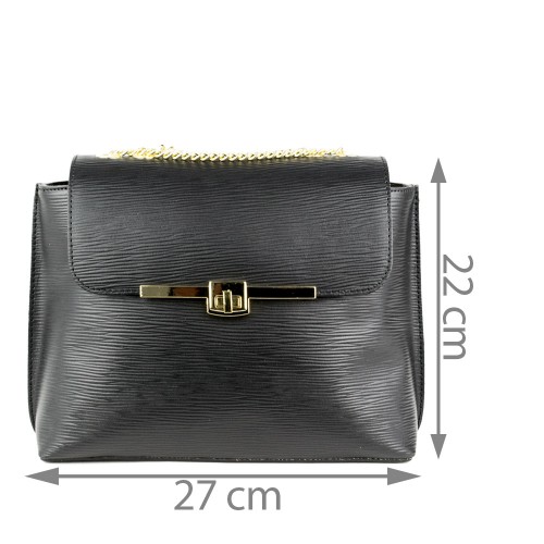 Geanta piele neagra GF1260