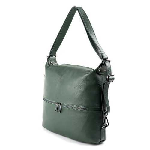 Geanta piele verde tip rucsac GF1271