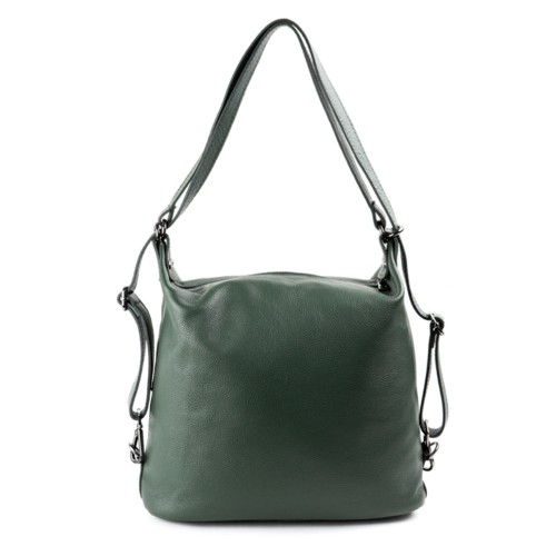 Geanta piele verde tip rucsac GF1271