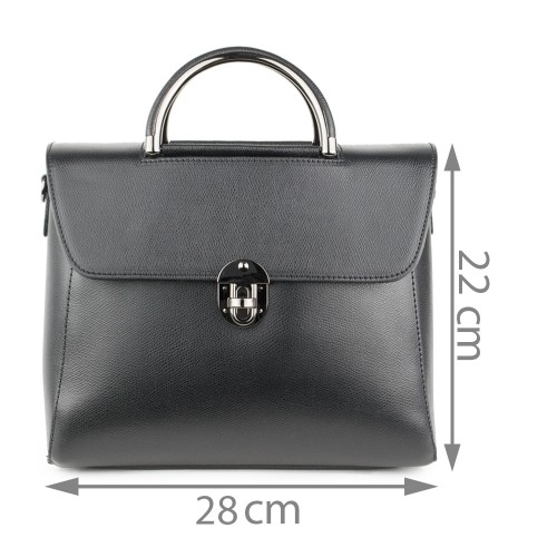 Geanta piele neagra GF1279