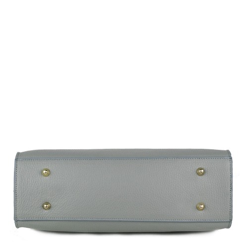 Geanta piele gri deschis GF1293