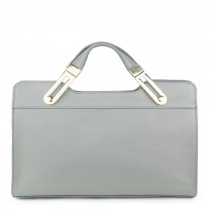 Geanta piele gri deschis GF1293
