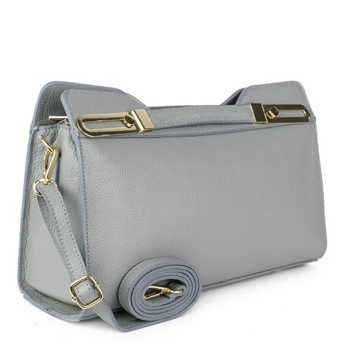 Geanta piele gri deschis GF1293
